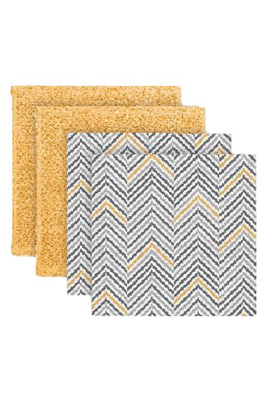 Generic Safdie 4-Piece Square Shaped Cotton Kitchen Towel Assorted Color 31 x 31cm 72726.4F.A