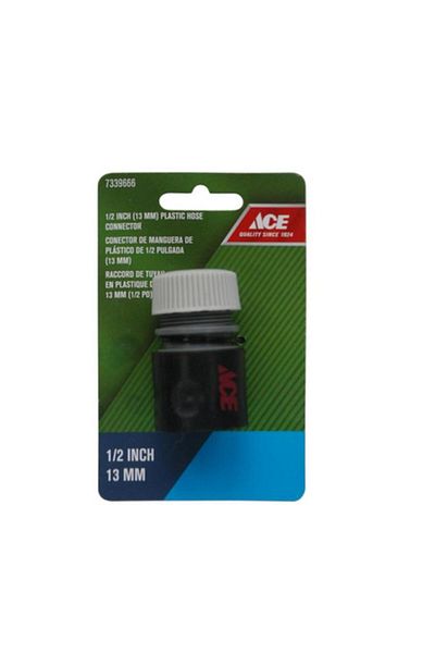 Generic موصل خرطوم بلاستيكي عالي الجودة من ACE باللونين الأبيض والأسود، 1.27 سم، 7339666
