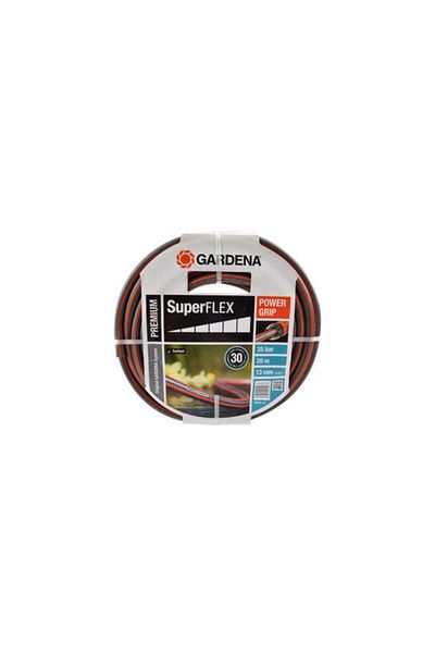 Generic خرطوم حديقة GARDENA Super Flex باللونين الرمادي والبرتقالي 20 مترًا × 1/2 بوصة