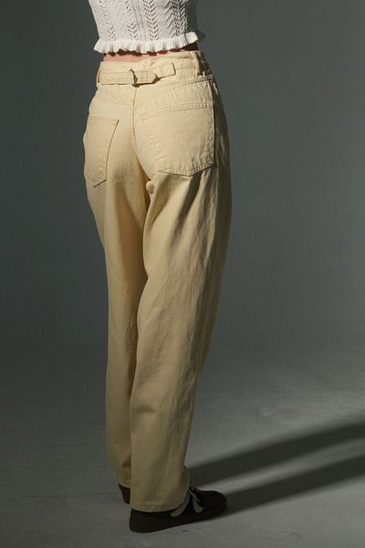 Maule Detaliu cu cataramă, croială largi, picioare largi, blugi largi, pantaloni casual pentru femei @Milano