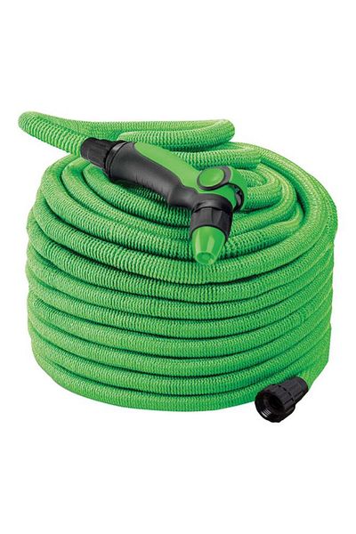 Generic serene Serene Kink-proof Expandable Hose with Nozzle and Connector Green 1/2Inch x 100ft