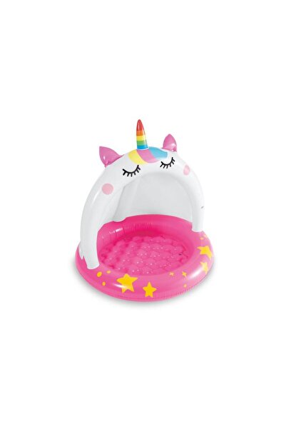 Generic INTEX Unicorn Themed Inflatable Quirky Pool Float Pink and White 1.02 x 1.02m
