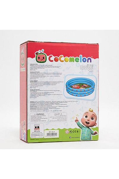 Generic مسبح كوكوميلون قابل للنفخ بثلاث حلقات للأطفال أزرق 102 × 25 سم INF-SB-01