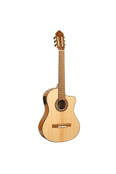 VALENCIA VC304CE, electro classical guitar, size 4/4, eq, tuner, natural finish