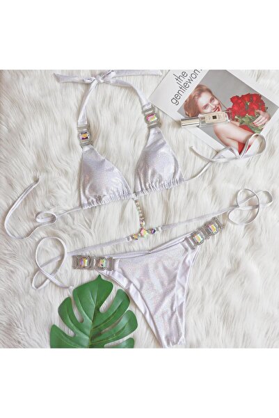 WildFashion 2-piece Brazilian swimsuit, accessorized with rhinestones SW2549-6