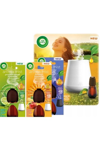Air Wick Set of 3 refills + Air Wick essential oil diffuser 20 ml