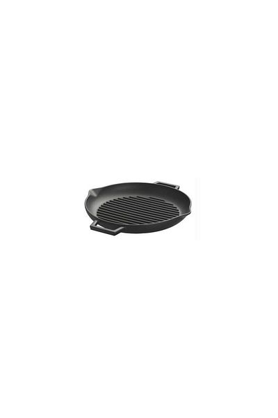 Perfect Home Grill plate, cast iron, round, with handles and spout, 33.5x4.5 cm, Perfect Home