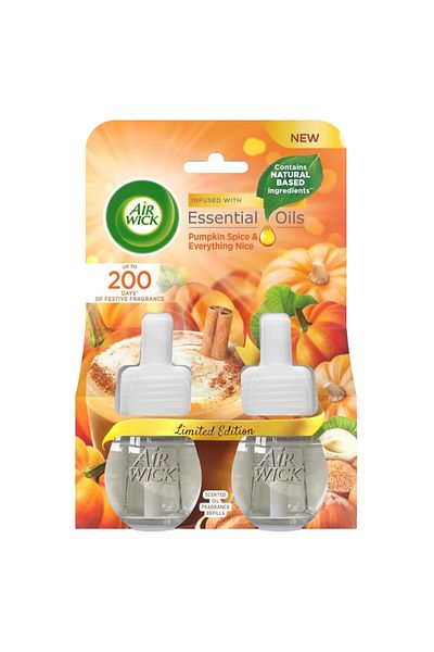 Air Wick Air Wick Pumpkin Spice & Everything Nice electric diffuser refills, 2x19 ml