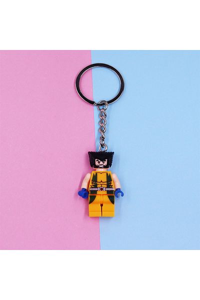 Miniso Logan Avengers Spider-Man Iron Man Anime Character Building Blocks Key Chain Action Figure Backpack