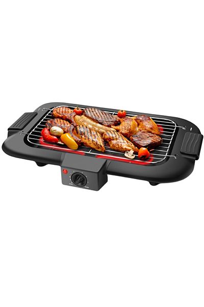 Sofia Concept Tasty Smokeless Electric Grill, 2000W, 5-Step Thermostat, Removable Grill, Non-Stick, Black
