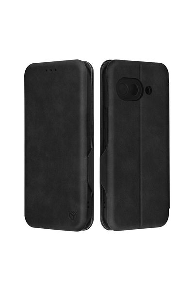 SKYDDAR INNOVATION Case for Google Pixel 9a, Safe Wallet, Eco-Leather, Magnetic Closure, Black, sticker set