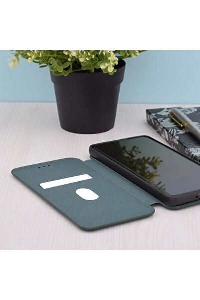 SKYDDAR INNOVATION Θήκη για Xiaomi Redmi Note 13 4G, Safe Wallet, -δερμάτινη, μαγνητικό κλείσιμο, πράσινη, αυτοκόλλητο σετ