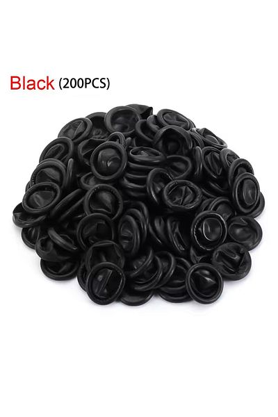 Choice Black-200PCS 100PCS Multi-color Disposable Finger Cots Anti Slip Latex Powder Free Rolled Edge Finge