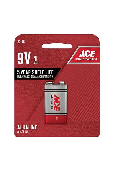 Generic بطارية ACE 9V فائقة القلوية طويلة الأمد عالية الأداء ومتينة باللونين الفضي والأحمر