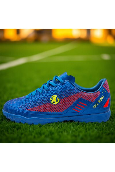 Sky Wing football boots, 9895 for synthetic turf, stitched toe 44 blue