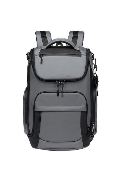 OZUKO Unisex backpack, waterproof, 15.6 inch laptop compartment, multifunctional, OZUKO OZ9409GY Gray