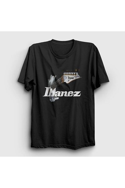 Presmono Unisex Μαύρη κιθάρα Κιθαρίστας Δώρο Ibanez T-Shirt 548840tt