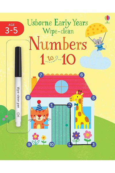 Usborne Children's book, Usborne, Early Years Wipe-Clean Numbers 1 to 10, 3+ years