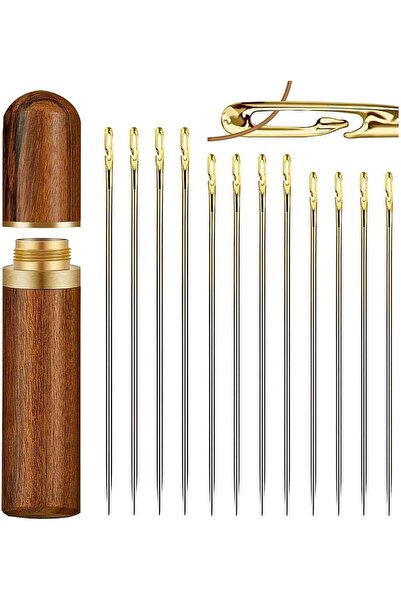 Salestore Set de 30 de ace de cusut cu orificiu special pentru înfilare, supo...