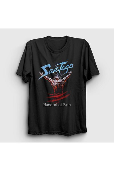 Presmono Unisex Μαύρο μπλουζάκι Handful Of Rain Savatage 548923tt