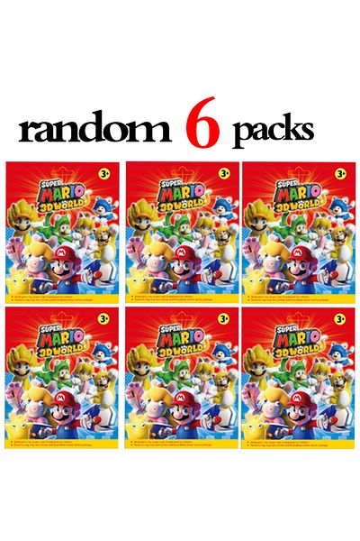 BANDAI random 6 packs 2-24pcs Anime Super Mario Figure Blind Box Action Figurine Doll Kits Collection PVC M