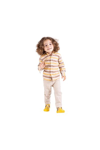 Montella Ținută băieți, Montella, casual, 2 piese, cu pantaloni bej, MY-3001 - 110 cm
