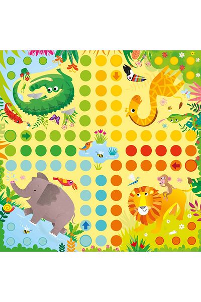 Usborne Children's book - Usborne Book & Board Game Animal Ludo
