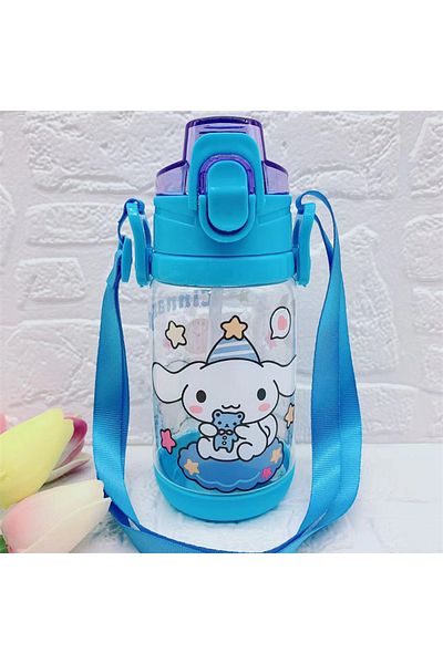 Miniso 3 400ML Kawaii Sanrio My Melody Water Bottle Kuromi Cinnamoroll Sport Coffee Cup Portable Lanyard K.