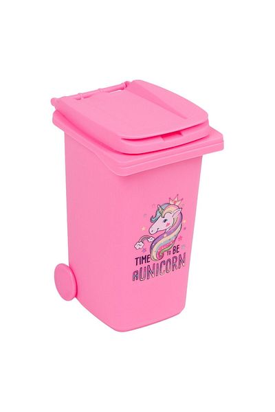 offlimits Mini pink Unicorn trash can box, DecorCasa, 9.7 x 7 x 14 cm