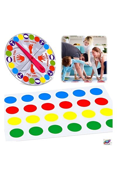 Twister ANGMAD Twister Board Game for Children, Teens, and Adults, Multicolor