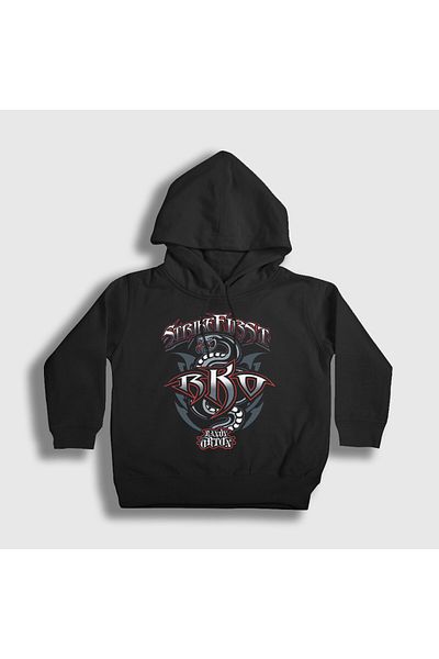 Presmono Унисекс детски черен суитшърт с качулка Strike First Wwe Wrestling Randy Orton 551637tt