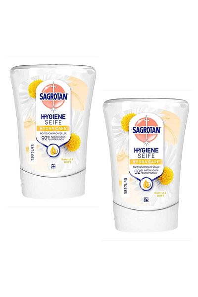 Dettol Set of 2 Refills of Sagrotan No Touch antibacterial liquid soap with Chamomile