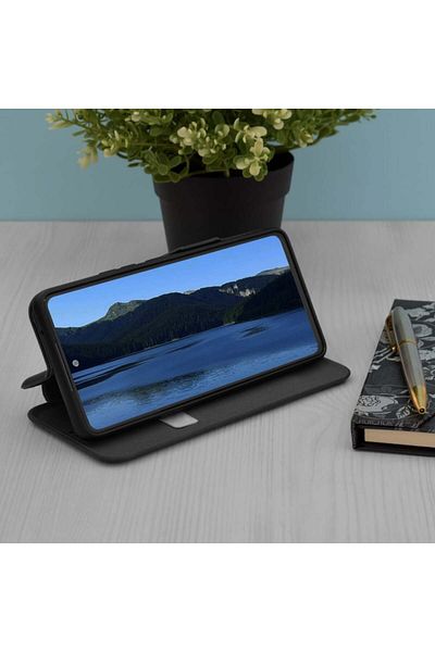 SKYDDAR INNOVATION Case for Honor Magic5 Lite, Safe Wallet, Eco-Leather, Magnetic Closure, Black, sticker set