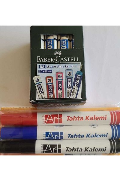 HAYKON F.C 0.7 White Tube 120Pcs 12 Tube Nib/Art 3 Color Wooden Pen Gift