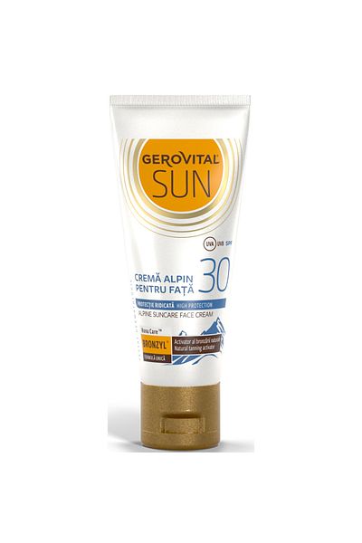 GEROVITAL Crema alpin pentru fata Gerovital Sun, SPF 30, 30 ml