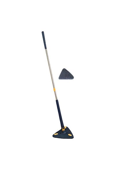 SUPER TRENDS Mop cu Cap Triunghiular SUPER TRENDS®, Rotire 360°, Telescopic, Curatare Usoara, 2 Lavete Triunghi