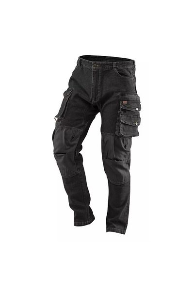 NEO Pantaloni De Lucru Tip Blugi, , Model Denim, Negru, Marimea Xl/54