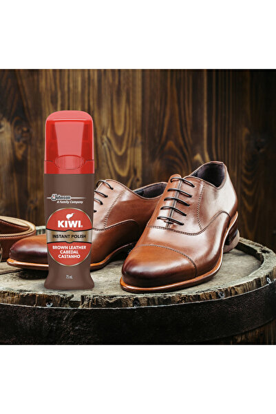 Kiwi Instant Shoe Polish Brown Leather - 75ml - Pack of 5