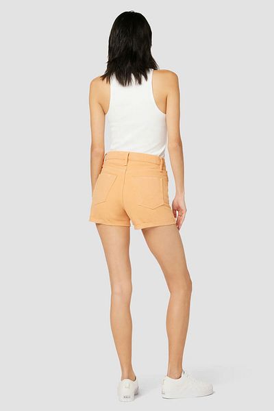Hudson Devon High-rise Boyfriend Bermuda W/cuff - - Orange, 27