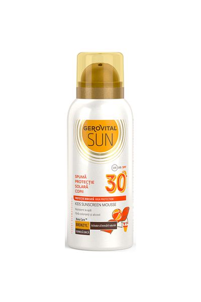 GEROVITAL Spuma cu protectie solara Gerovital Sun pentru copii, SPF 30, 100 ml