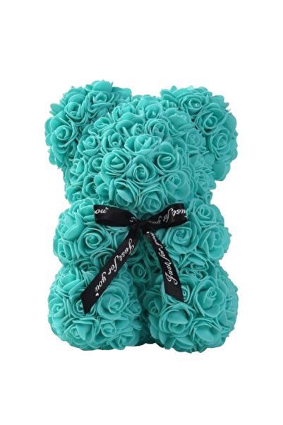 SUPER TRENDS Ursulet din Trandafiri de Spuma Premium SUPER TRENDS®, 25 Cm, Extra Flori, Urs Lucrat Manual, Cutie