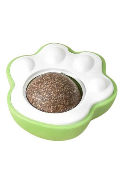Urban Trends URBAN TRENDS® Catnip Cat Toy, Ball with Adhesive Back, White Paw