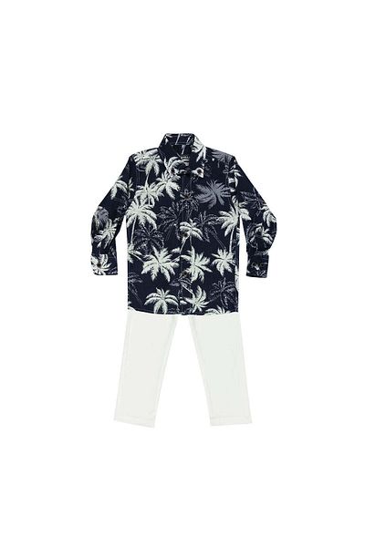 Montella Boys Casual Set, Montella, Pants and Navy Shirt, MG-3028 - 98 cm
