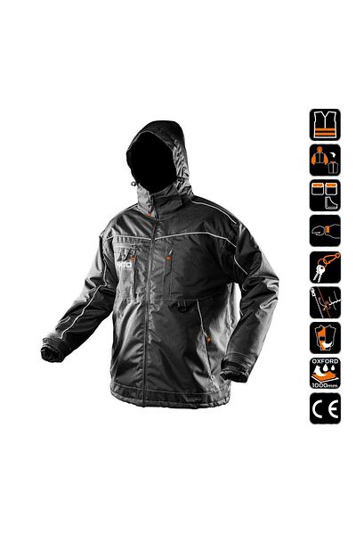 NEO Geaca De Lucru Cu Gluga, Izolatie Oxford, Model Warm, Marimea Xxl/58,