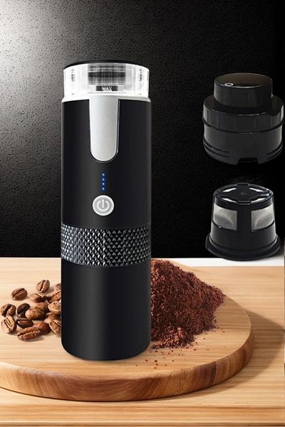 fulina Electric espresso machine with cup, automatic brewing, for camping travel, car hiking and office