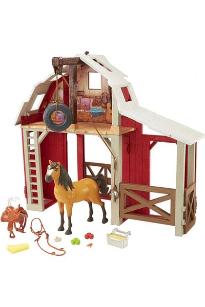 mattel Spirit Playset, Stable with Swing and 10 Accessories