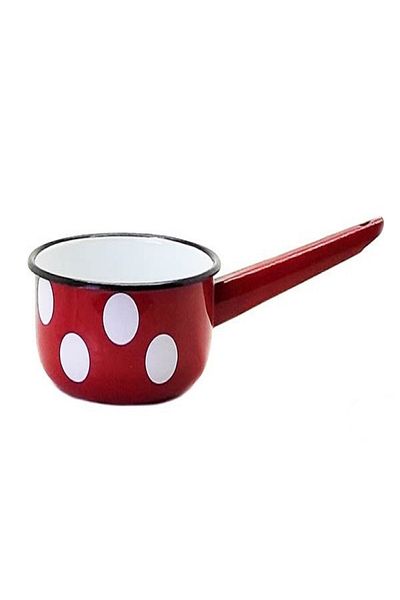 HAPPY COOKING Enamelled Pot with Handle 1.5 Liters Red Happy Cooking