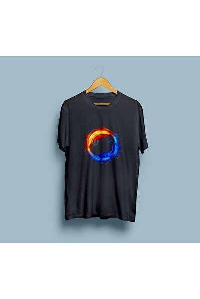 Generic Brand Oversize majica sa printom "Vatra i voda 2" unisex