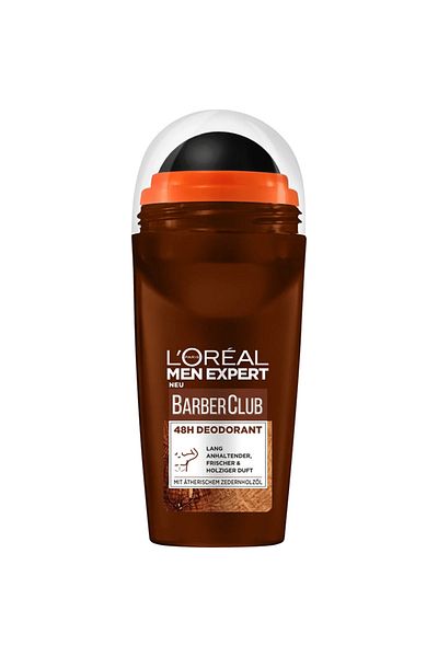 L'Oreal Paris Antiperspirant Roll-On, L'Oreal Men Expert, BarberClub, Against Excessive Sweating, 48h Protection