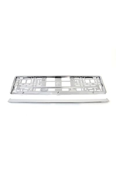 motor starter Metallic license plate holder, chrome finish